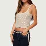 Onya Iridescent Sheer Knit Top