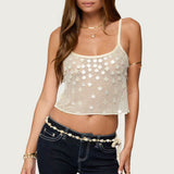 Onya Iridescent Sheer Knit Top