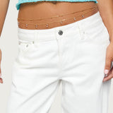 Gem & Bead Double Belly Chain