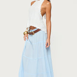 Ivey Backless Crochet Halter Top