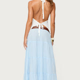 Ivey Backless Crochet Halter Top