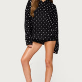 Chelsie Polka Dot Foldover Shorts