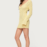 Brie Cut Out Crochet Mini Dress