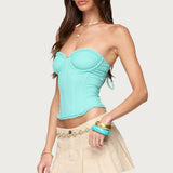 Deirdre Mesh Lace Up Corset