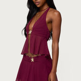 Sea Star Chiffon Split Front Top