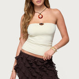 Chrystal Cut Out Tube Top