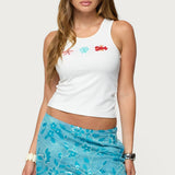 Ocean Club Bead Ribbed Tank Top