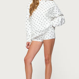 Chelsie Polka Dot Foldover Shorts