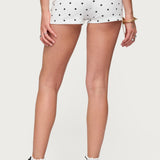 Chelsie Polka Dot Foldover Shorts