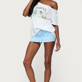 Hawaiian Babe Off Shoulder T Shirt