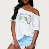 Hawaiian Babe Off Shoulder T Shirt