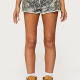 Joyce Camo Low Rise Denim Shorts