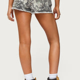 Joyce Camo Low Rise Denim Shorts
