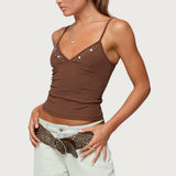 Holland Bead V Neck Tank Top
