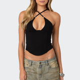 Lou Crossover Beaded Corset