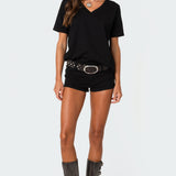 Loose Fit V Neck T Shirt