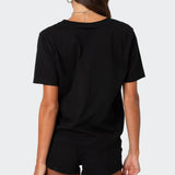 Loose Fit V Neck T Shirt