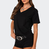 Loose Fit V Neck T Shirt