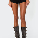 Margie Low Rise Denim Micro Shorts