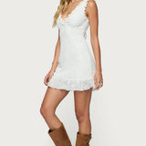 Shayla Ruffle Textured Mini Dress