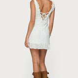 Shayla Ruffle Textured Mini Dress