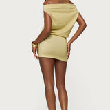 Eris Metallic Off Shoulder Mini Dress