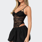Strappy Sheer Lace Bodysuit