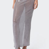 Riki Sheer Sequin Maxi Skirt
