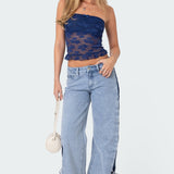 Ballet Sheer Lace Tube Top