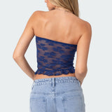 Ballet Sheer Lace Tube Top