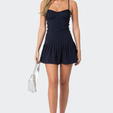 Cupped Drop Waist Mini Dress