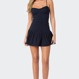 Cupped Drop Waist Mini Dress