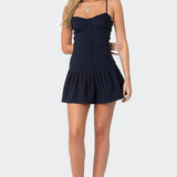 Cupped Drop Waist Mini Dress
