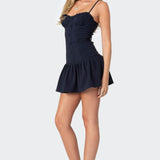 Cupped Drop Waist Mini Dress