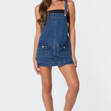 Overall Denim Mini Dress