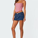 Pippa Gingham Lace Up Corset