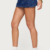 Giselle Wrap Denim Mini Skort