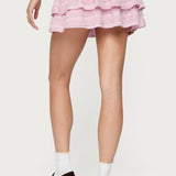 Margaux Textured Ruffle Mini Skort
