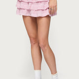 Margaux Textured Ruffle Mini Skort