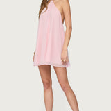 Emeline Backless Halter Mini Dress