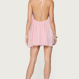 Emeline Backless Halter Mini Dress