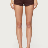 Studded Belt Denim Micro Shorts