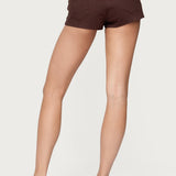Studded Belt Denim Micro Shorts
