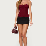 Guinivere Smocked Strapless Corset