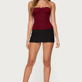 Guinivere Smocked Strapless Corset