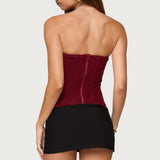Guinivere Smocked Strapless Corset