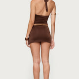 Isaiah Abstract Ring Halter Top
