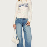 Cali Floral Ribbed Long Sleeve T Shirt