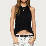 Ivey Backless Crochet Halter Top