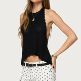 Ivey Backless Crochet Halter Top